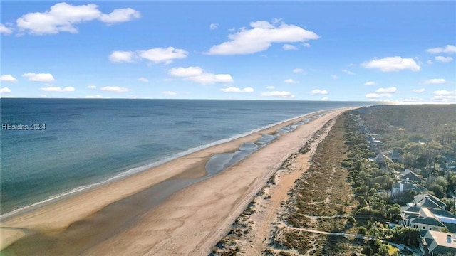 view of water feature featuring a beach view