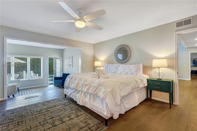 bedroom with ceiling fan