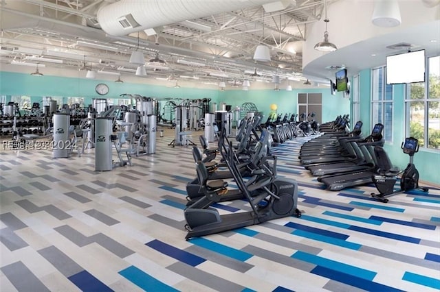 view of workout area