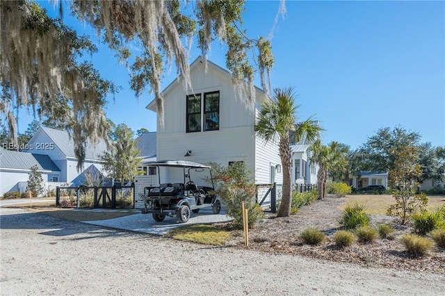 view of front of home with a gazebo