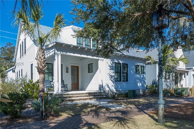 view of front of home with a porch