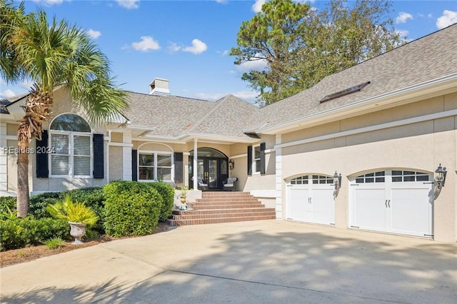 view of front of house featuring a garage