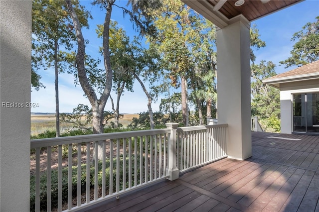 view of wooden deck