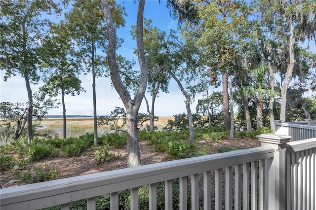 balcony with a rural view