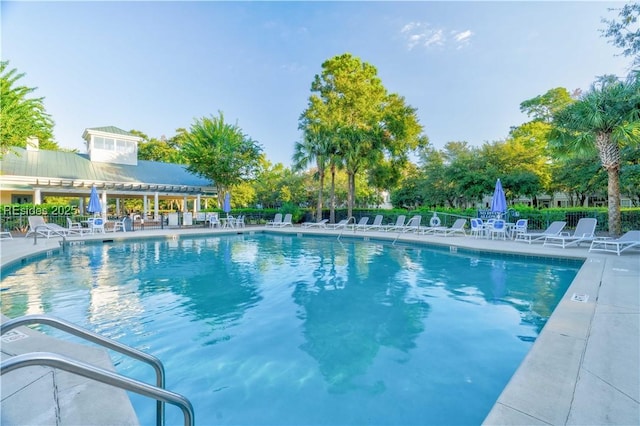 view of pool with a patio area