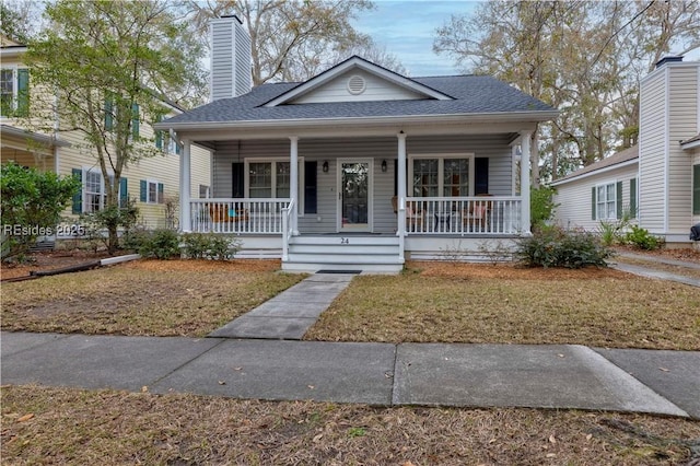 bungalow featuring a porch