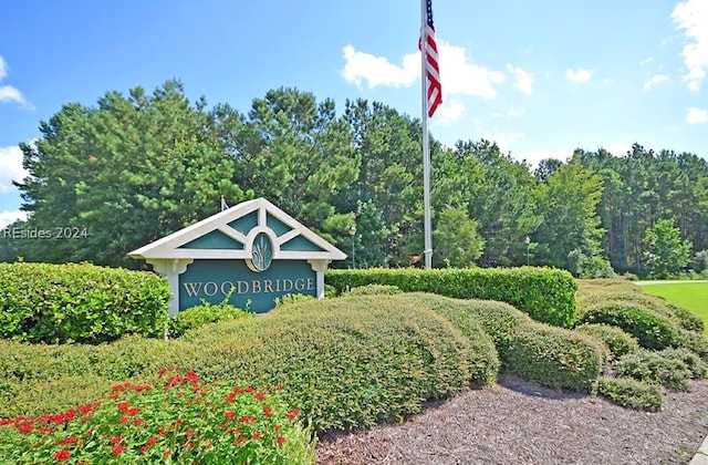 view of community sign