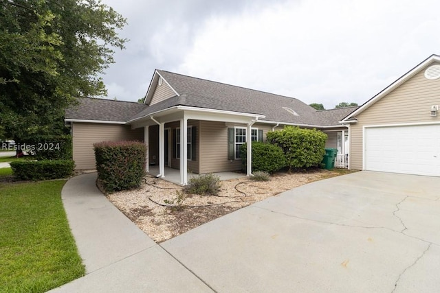 ranch-style house with a garage