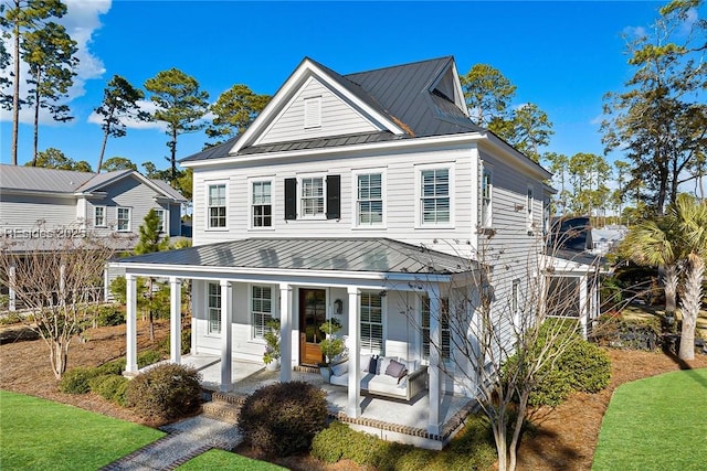 view of front of property with a porch