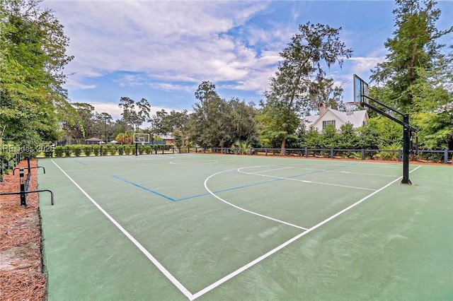 view of basketball court