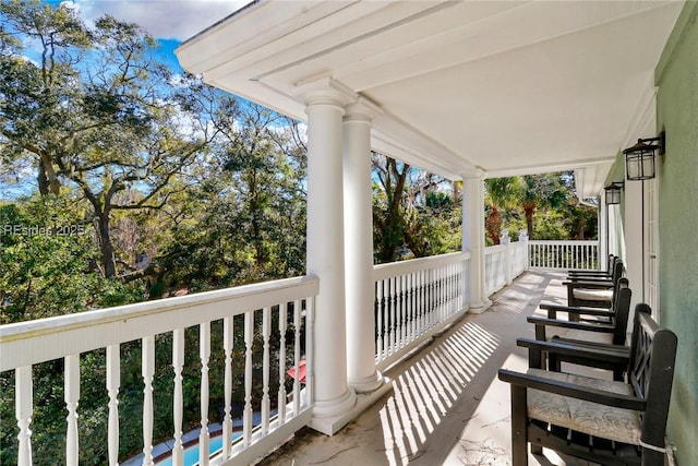 view of balcony