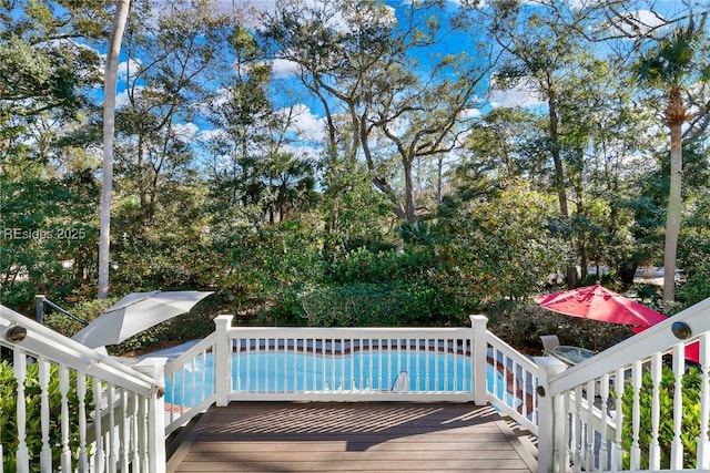 view of wooden terrace