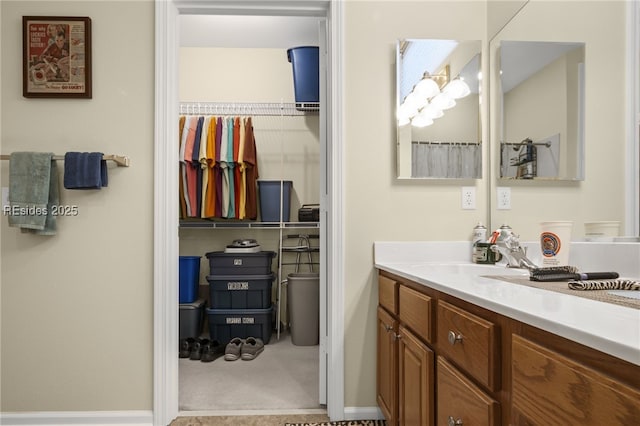 bathroom with vanity