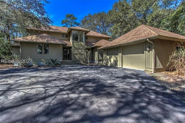 view of front of home featuring a garage