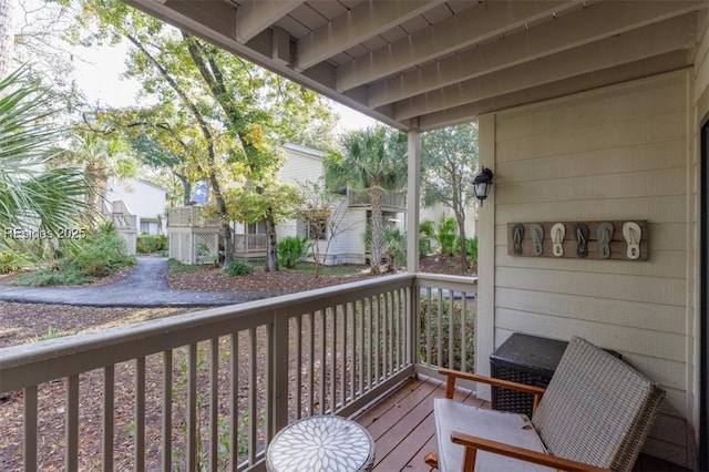 balcony with a porch