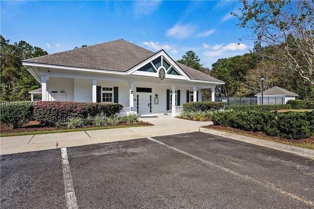 view of front of home with covered porch