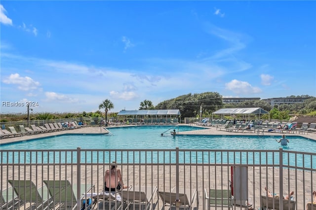 view of pool with a patio