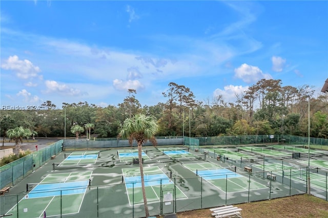 view of tennis court