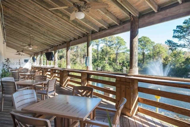 view of wooden terrace