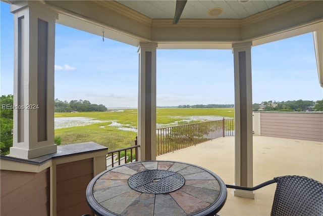 view of sunroom