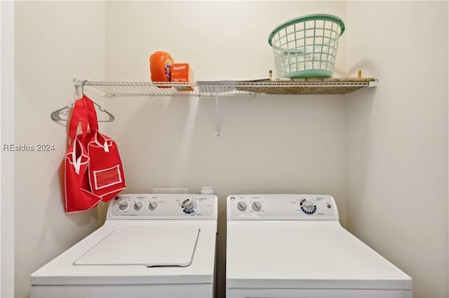 laundry area featuring washer and dryer