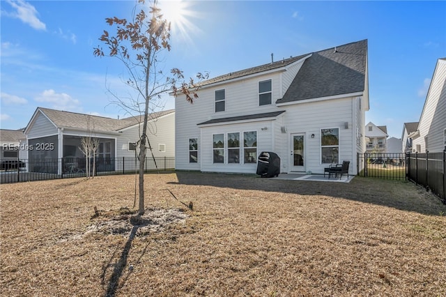 rear view of house with a patio area