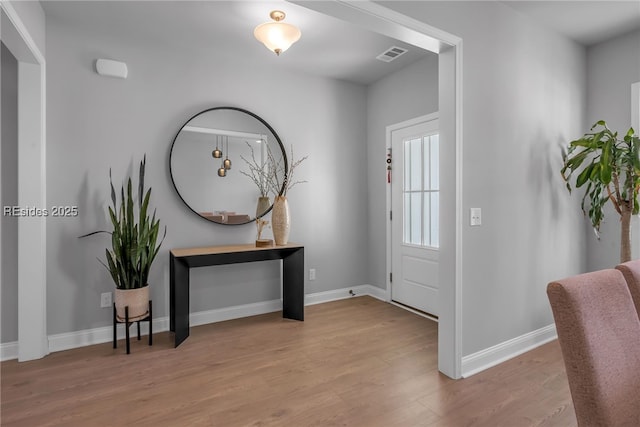 foyer featuring light hardwood / wood-style floors