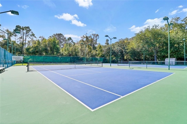 view of tennis court