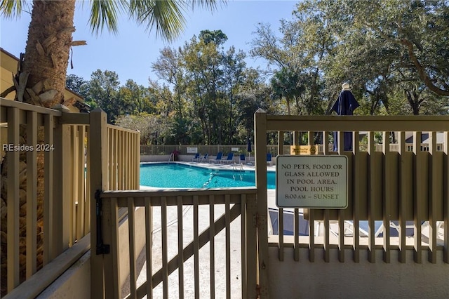 view of pool