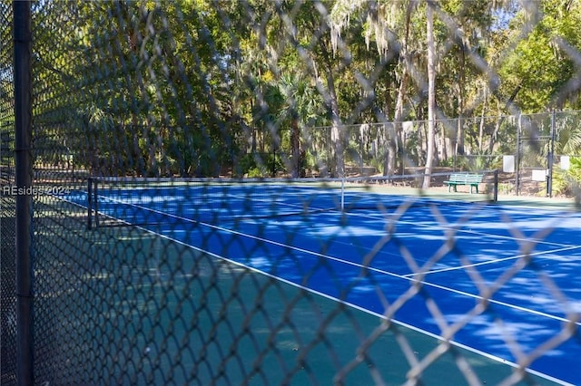 view of tennis court