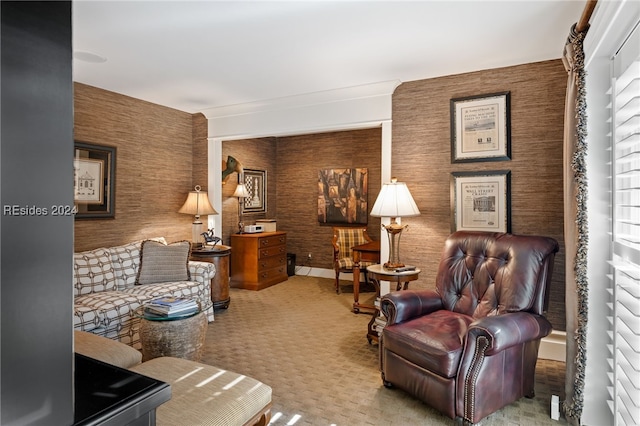 view of carpeted living room