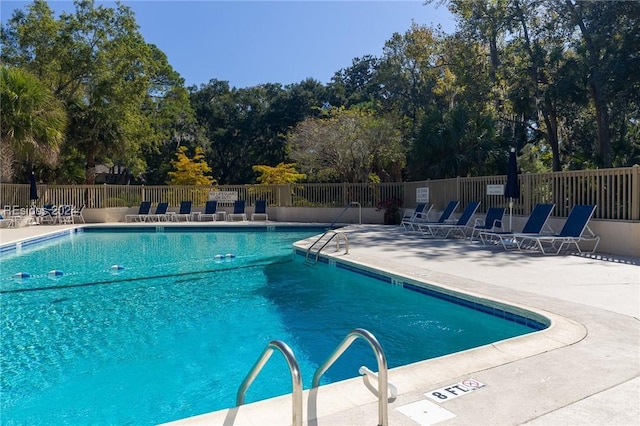 view of pool with a patio