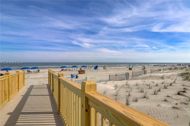 property view of water with a view of the beach