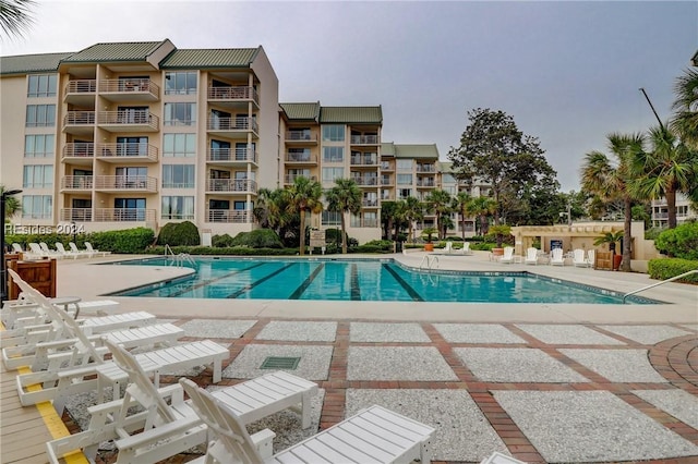 view of pool with a patio