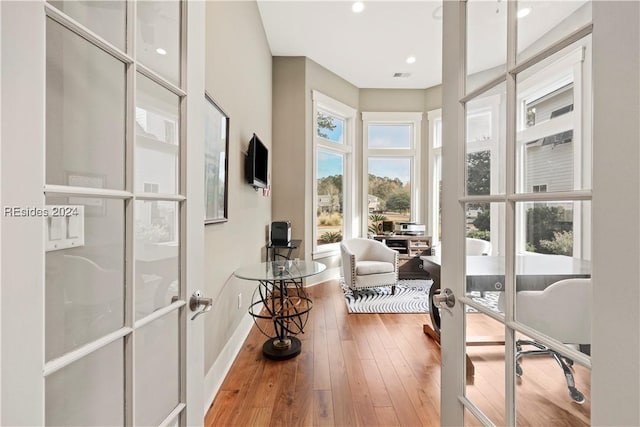 interior space with french doors