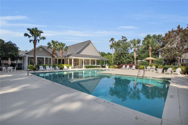 view of pool with a patio