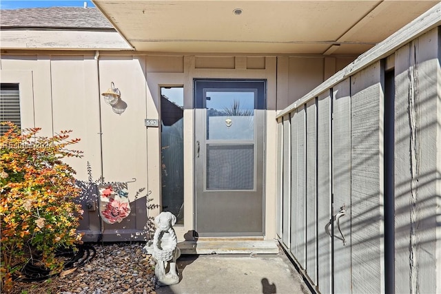 view of doorway to property