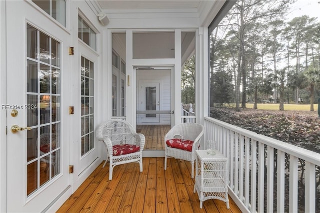 view of sunroom / solarium