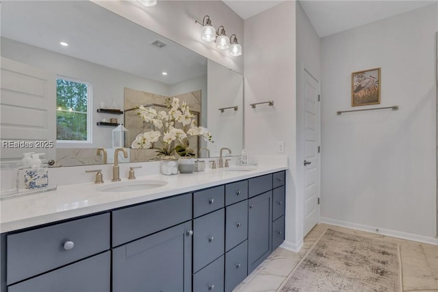 bathroom featuring vanity