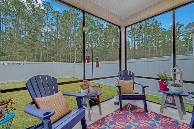 view of sunroom