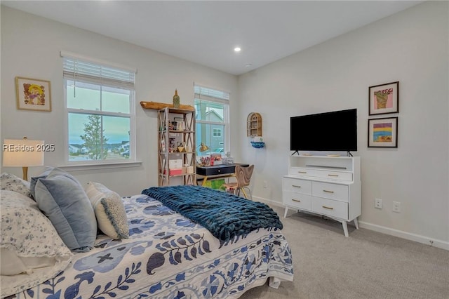 view of carpeted bedroom