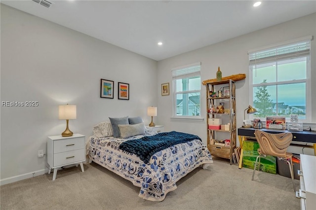 view of carpeted bedroom