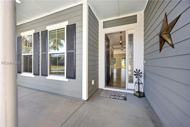 view of doorway to property