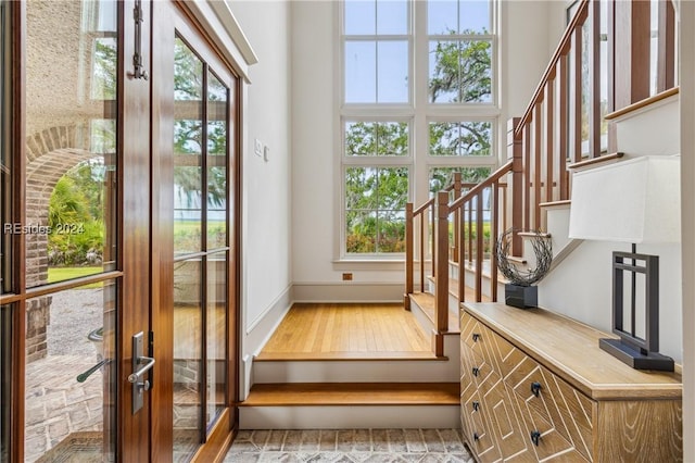 doorway featuring french doors