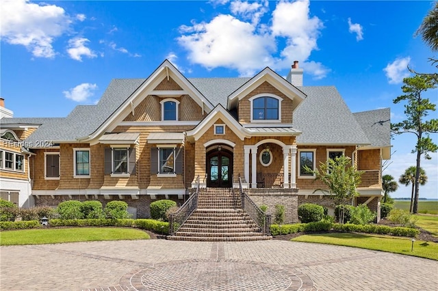 view of front of home with french doors