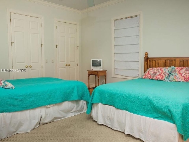 bedroom featuring ornamental molding