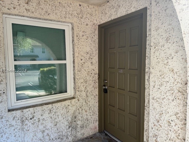 view of doorway to property