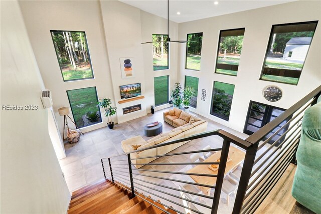 living room featuring hardwood / wood-style floors