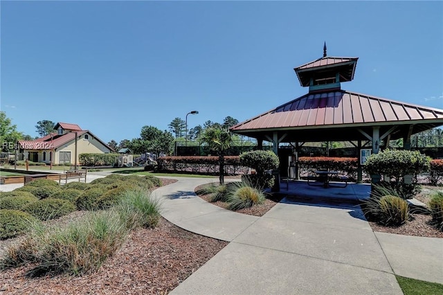 view of home's community with a gazebo