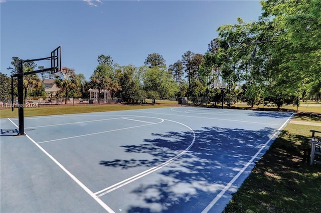 view of basketball court